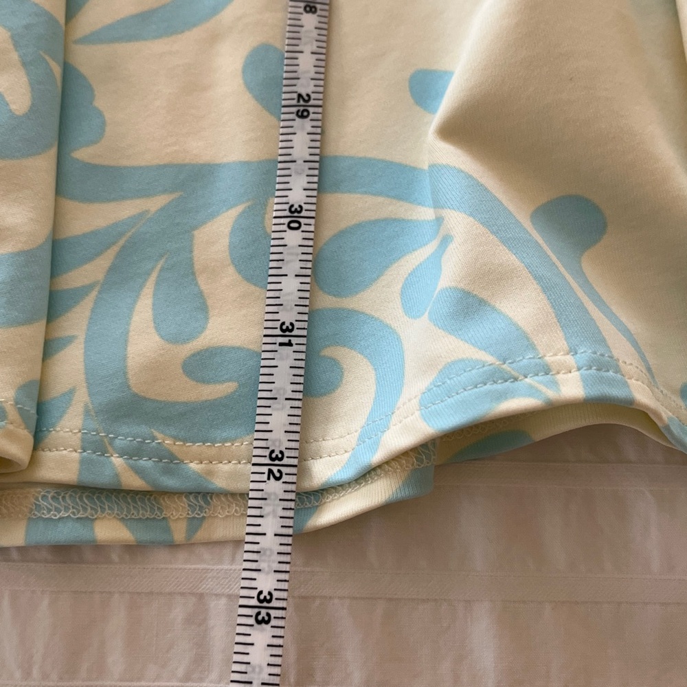 J. McLaughlin Teal and Beige Swirl skirt/dress L - Picture 7 of 8